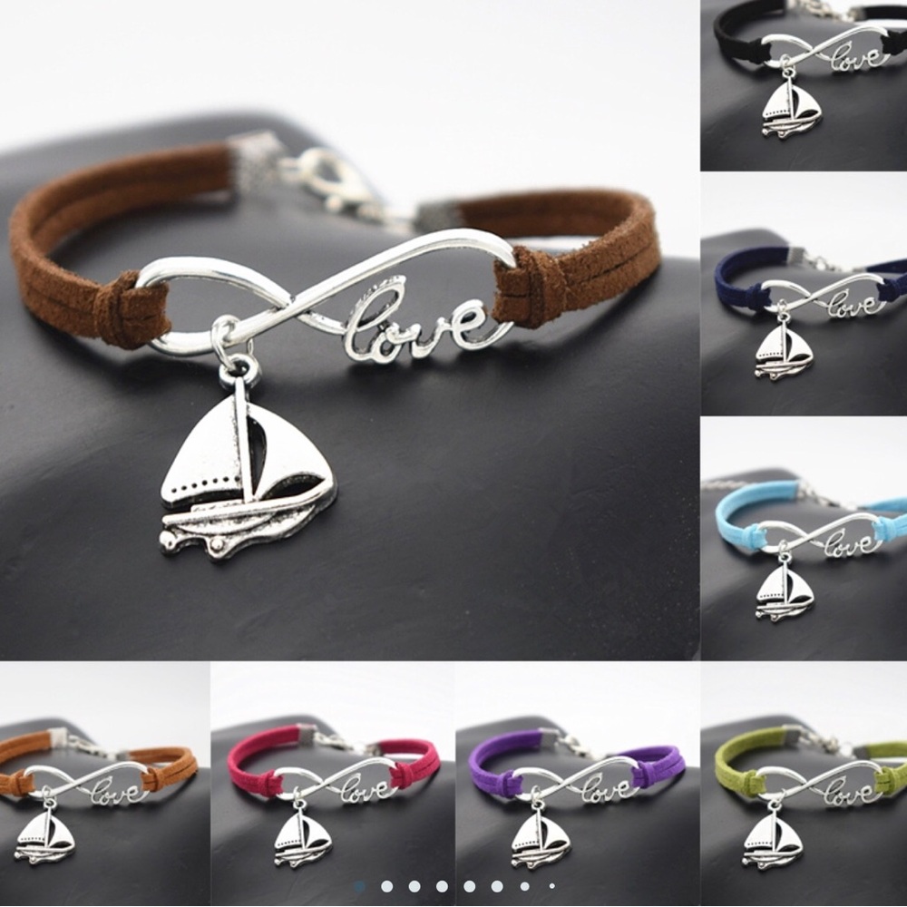 Sail Boat Infinity Love Bracelet